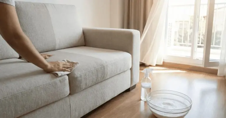 Adiós a las manchas: la mezcla casera que revitaliza tu sofá en minutos