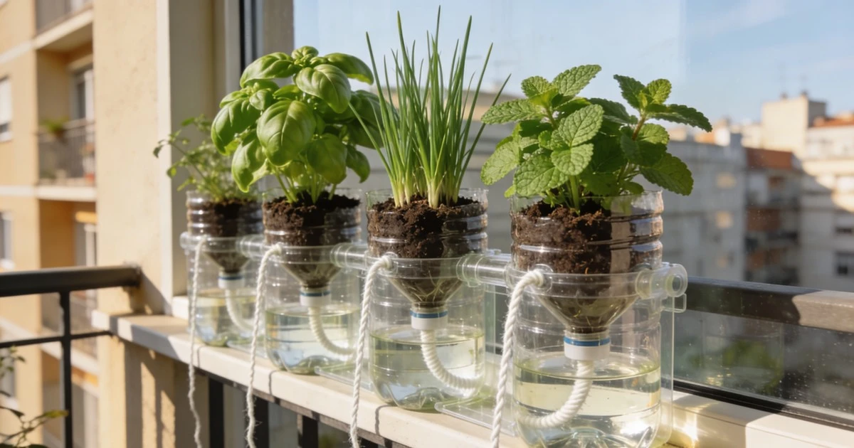 Cultiva hierbas frescas sin ensuciar: tu huerto urbano con botellas PET