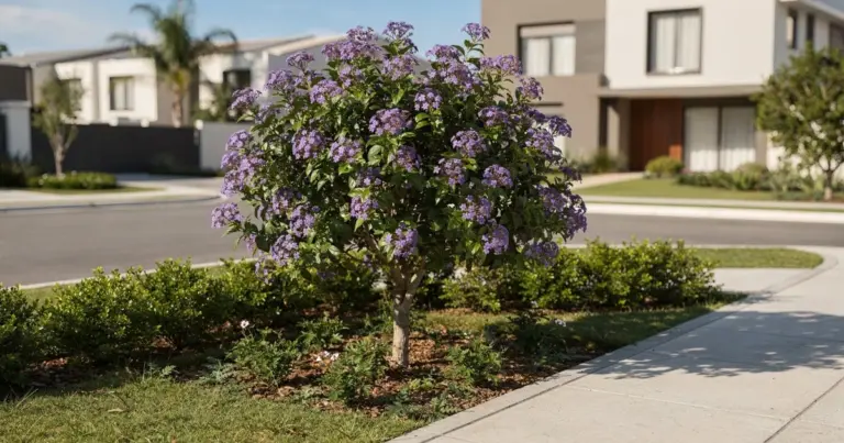 El árbol que conquista condominios: flores vibrantes, seca y raíz noble