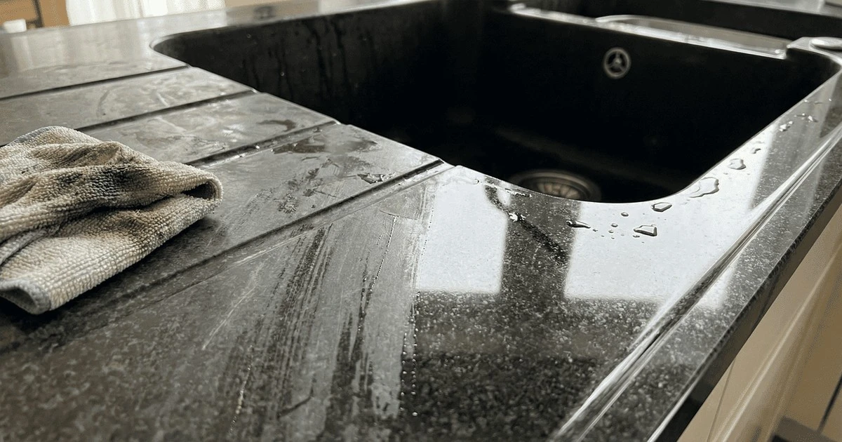 El truco del alcohol: devuelve el brillo de fábrica a tu fregadero de granito opaco en minutos