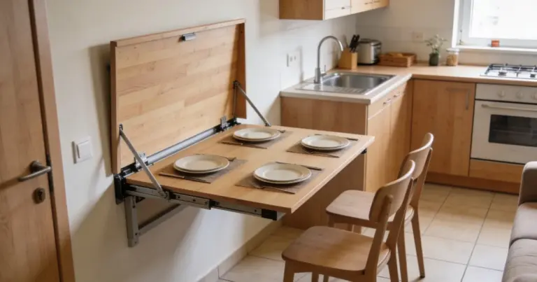 La mesa de comedor plegable: la solución viral que cabe en cualquier rincón