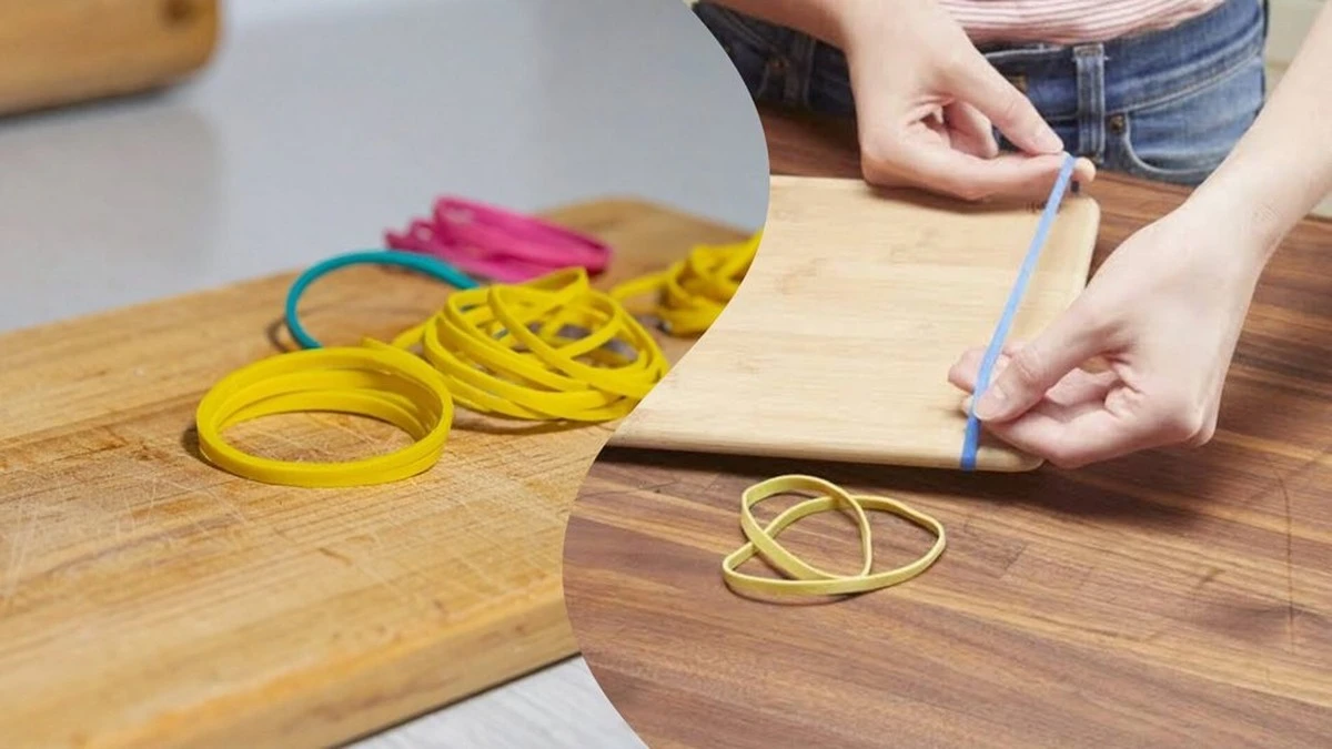 La tabla de cortar se desliza: el truco de dos gomas elásticas que cambió mi cocina