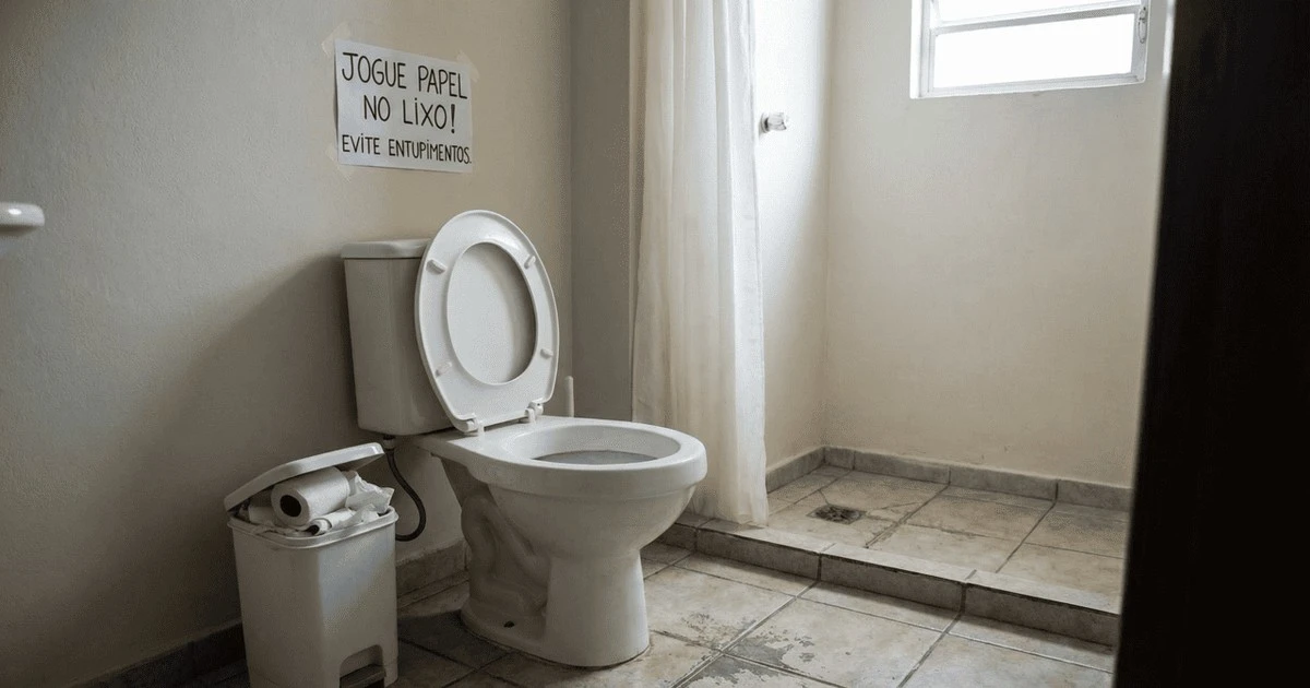 Por qué tirar papel higiénico al inodoro en Brasil es un grave error