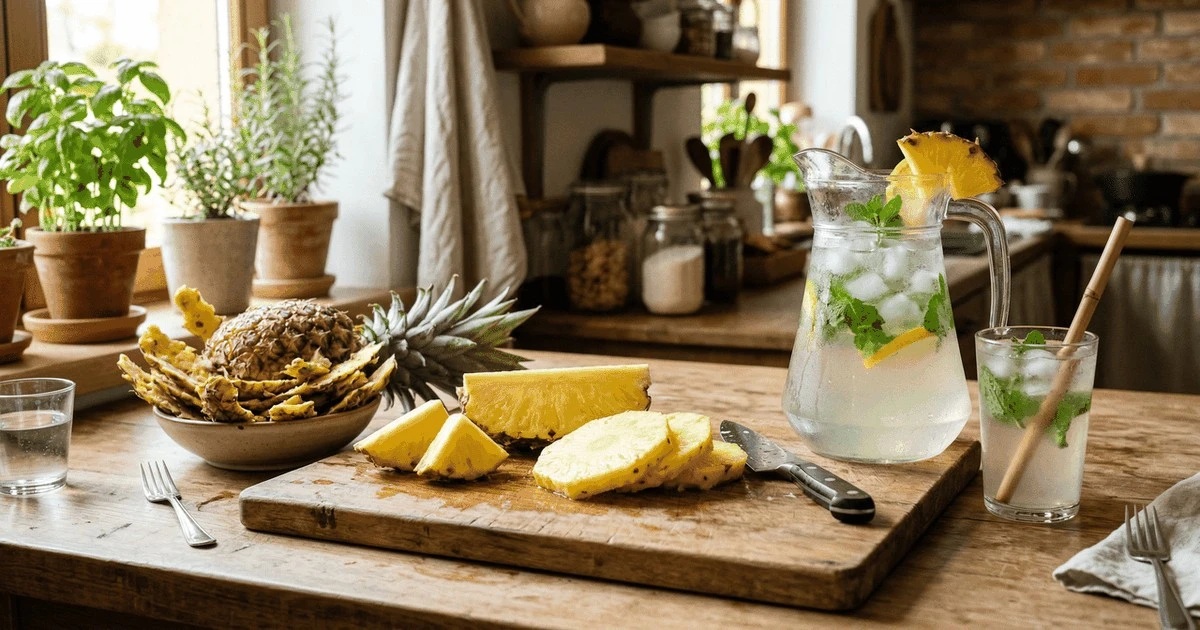 La cáscara de piña fermentada: el secreto para una digestión ligera tras el almuerzo