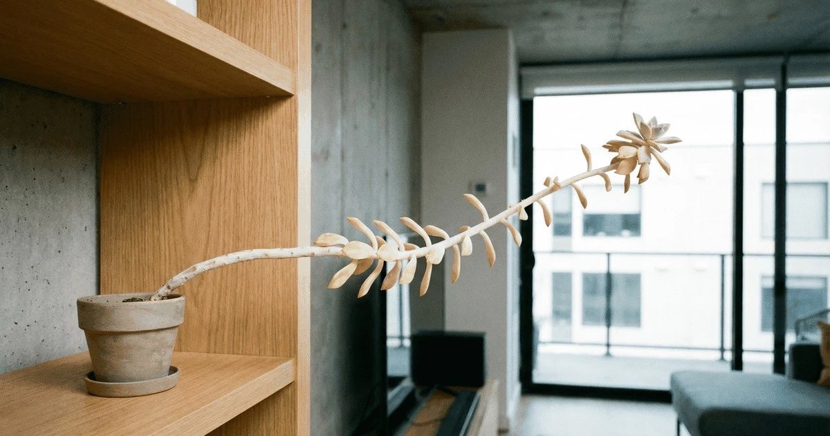 Tu suculenta se estira y pierde hojas: la razón oculta y cómo revivirla